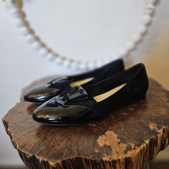 Sarah Flint Bennett Loafers Black Patent Leather Flats Size 7 - Picture 10 of 13